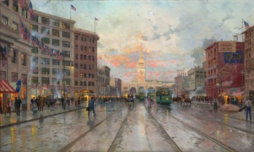 トーマス・キンケード Painting - サンフランシスコ 1909 トーマス・キンケード